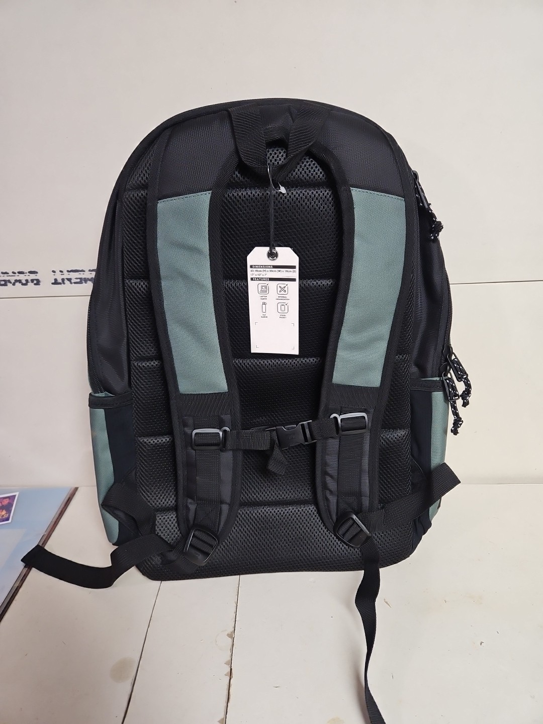 Billabong Backpack Chief Comm Green & Black NWT, MSRP $60
