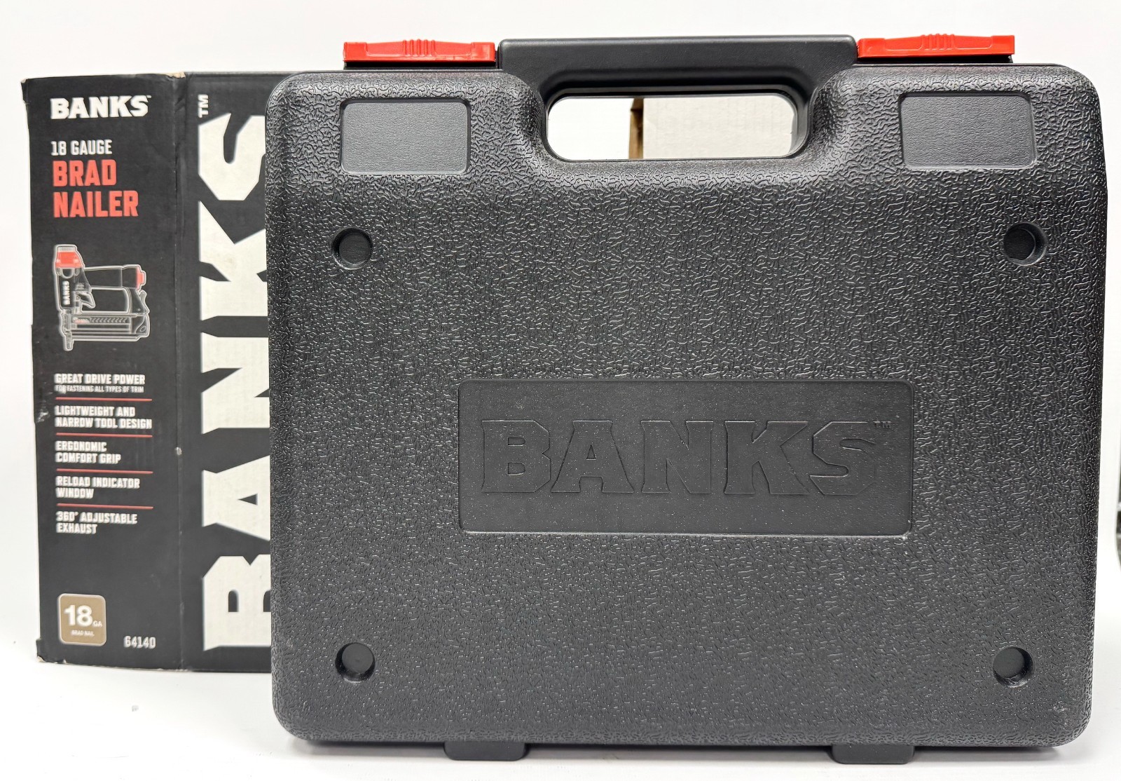 NEW OPEN BOX BANKS 18 GA GAUGE BRAD NAILER 64140 TRIM FINISH NAIL GUN TOOL