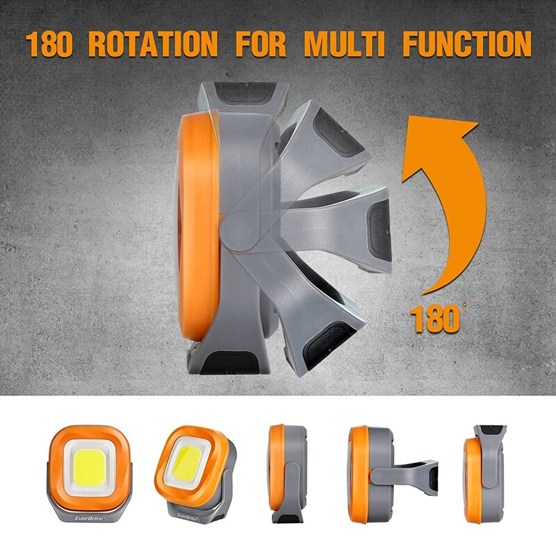 1000Lumen USB Rechargeable LED Work Light Magnetic Super Bright Worklight 2-PACK