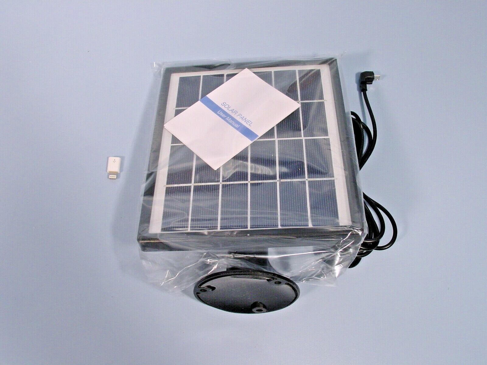Solar Panel Camping Charger & iphone Adapter for Apple Electronics