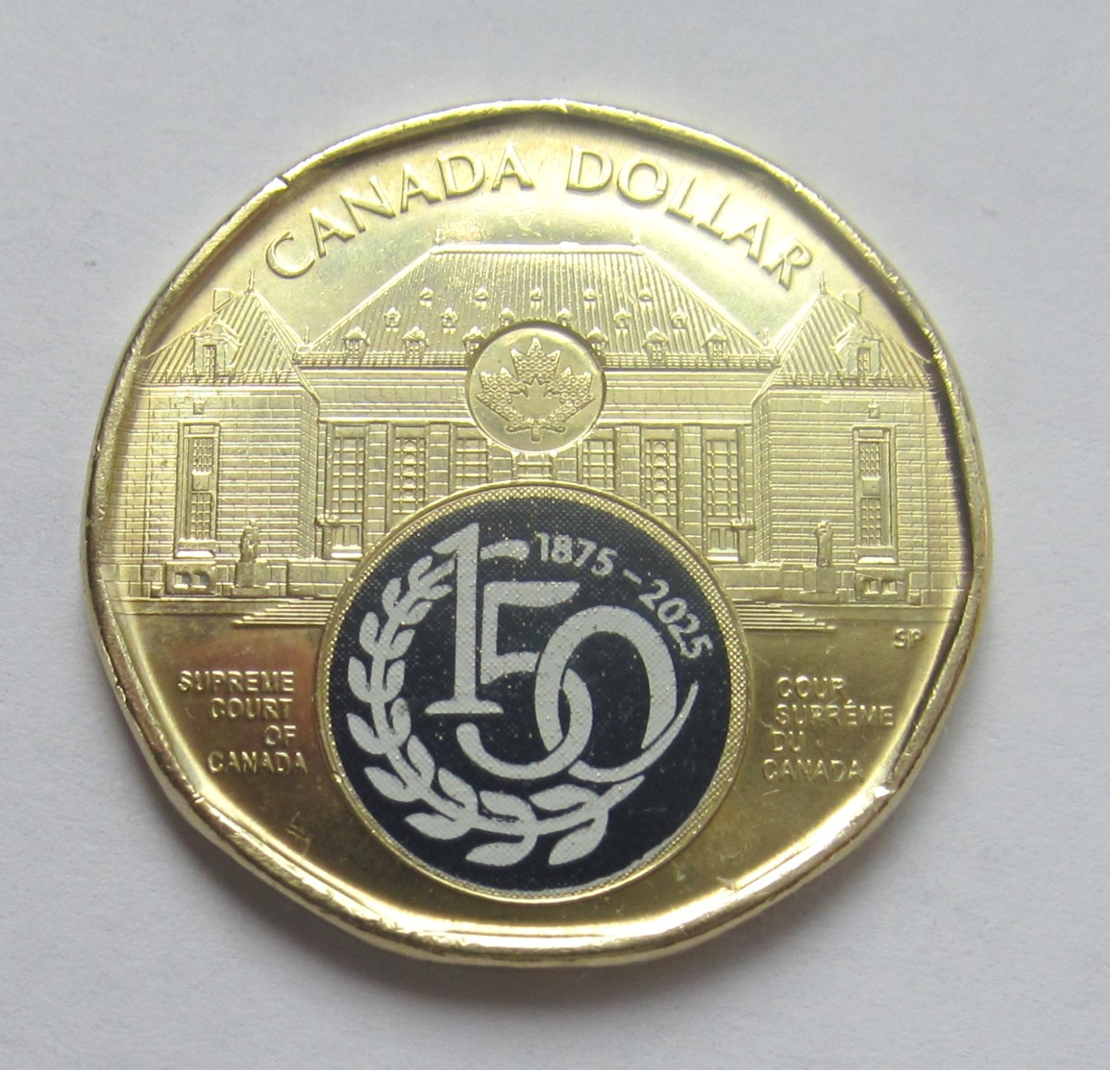 2025 150th Supreme Court Canada 1 Dollar Coloured UNC Loonie - combined shipping