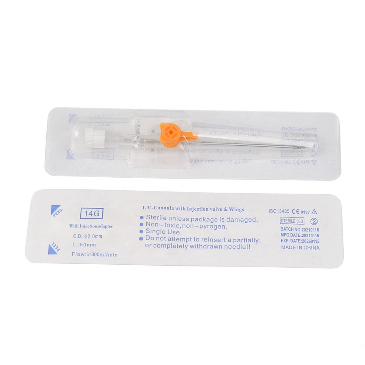10/50Pcs Sterile Veterinary Catheter Cannula with Wings Pets Veterinary Supplies