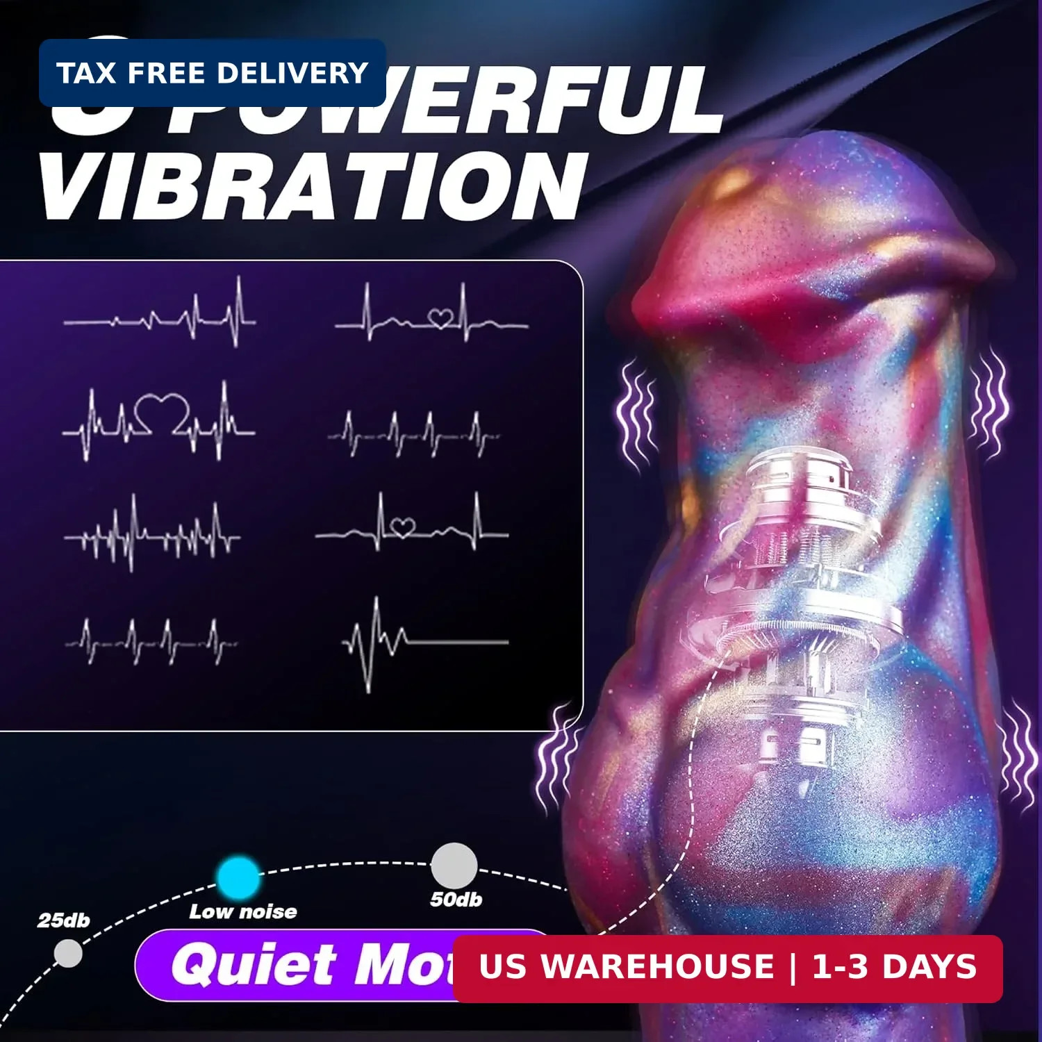 Vibrating Butt Plug Knot Dildo - Large Buttplug Huge Anal Plug Vibrator
