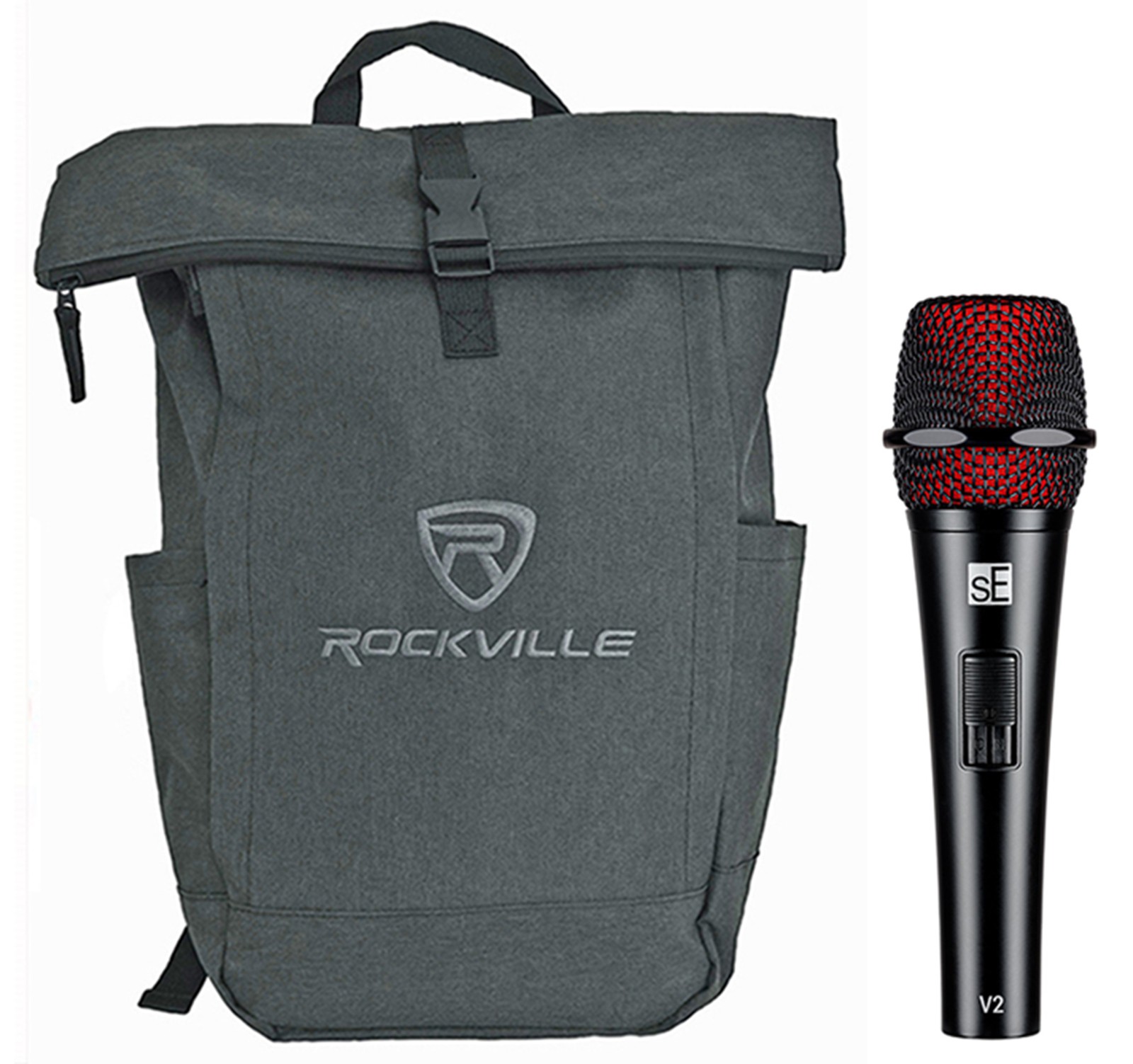 Se Electronics V2 SWITCH Dynamic Handheld Microphone Vocal Mic+Backpack