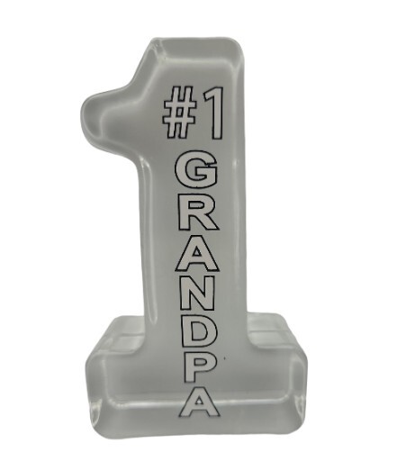 No. 1 Grandpa Paper Weight Personalized Keepsake Award