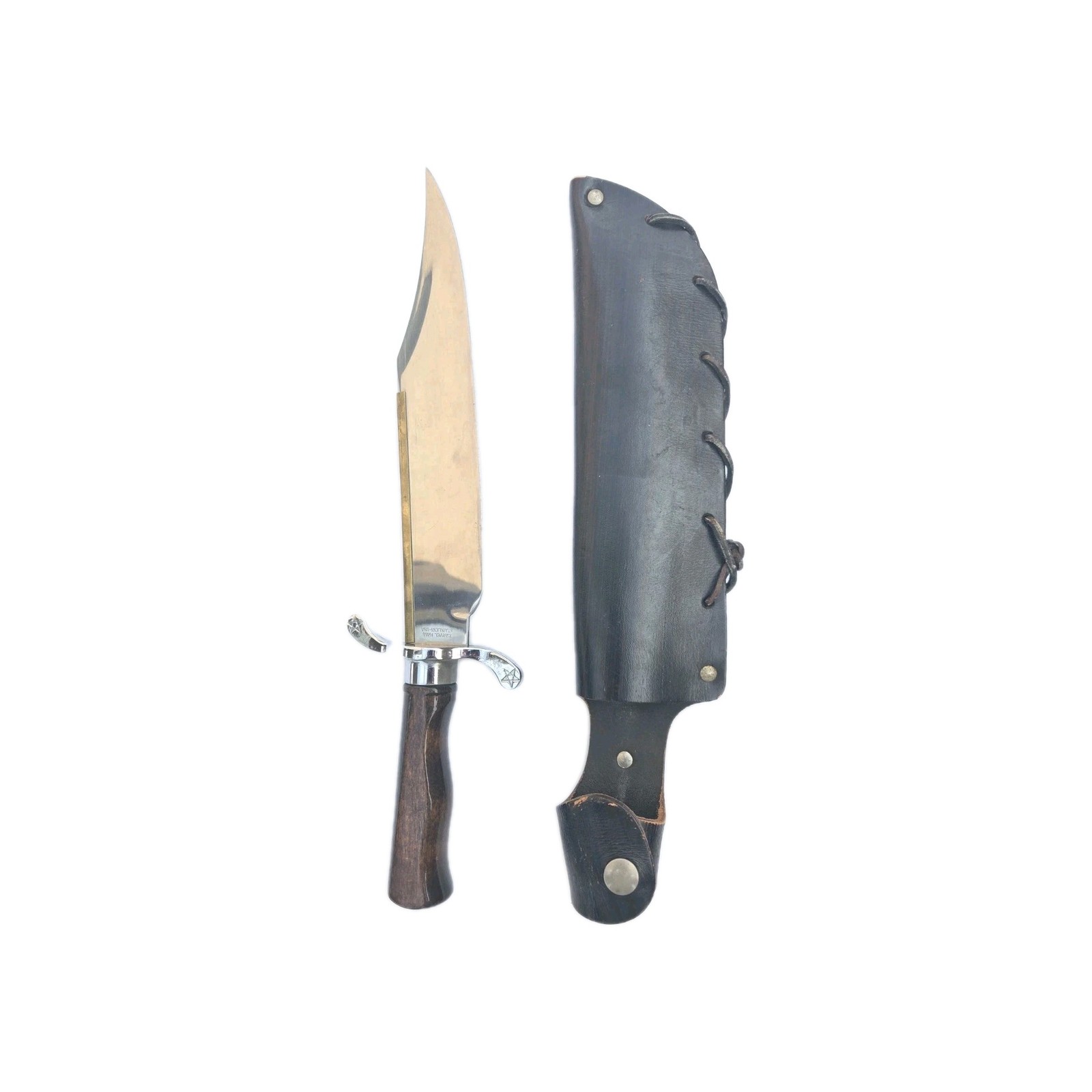 Colonel James Bowie Knife (1799-1836)  USA Made Carvel Hall W/ Leather Sheath