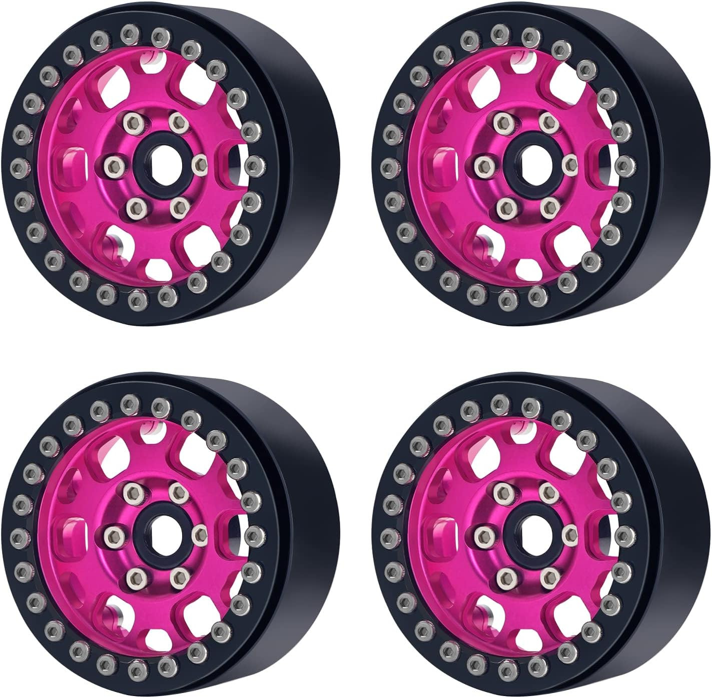 4PCS Aluminum 1.9 Inch High Mass RC Beadlock Wheel Hubs for 1/10 RC Crawler TRAX