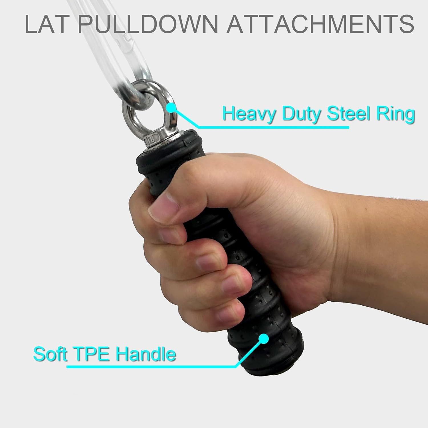 Ergonomic Tricep Rope Pulldown Attachments, Upgraded 27 32 40 & 47 Inch Extra Lo