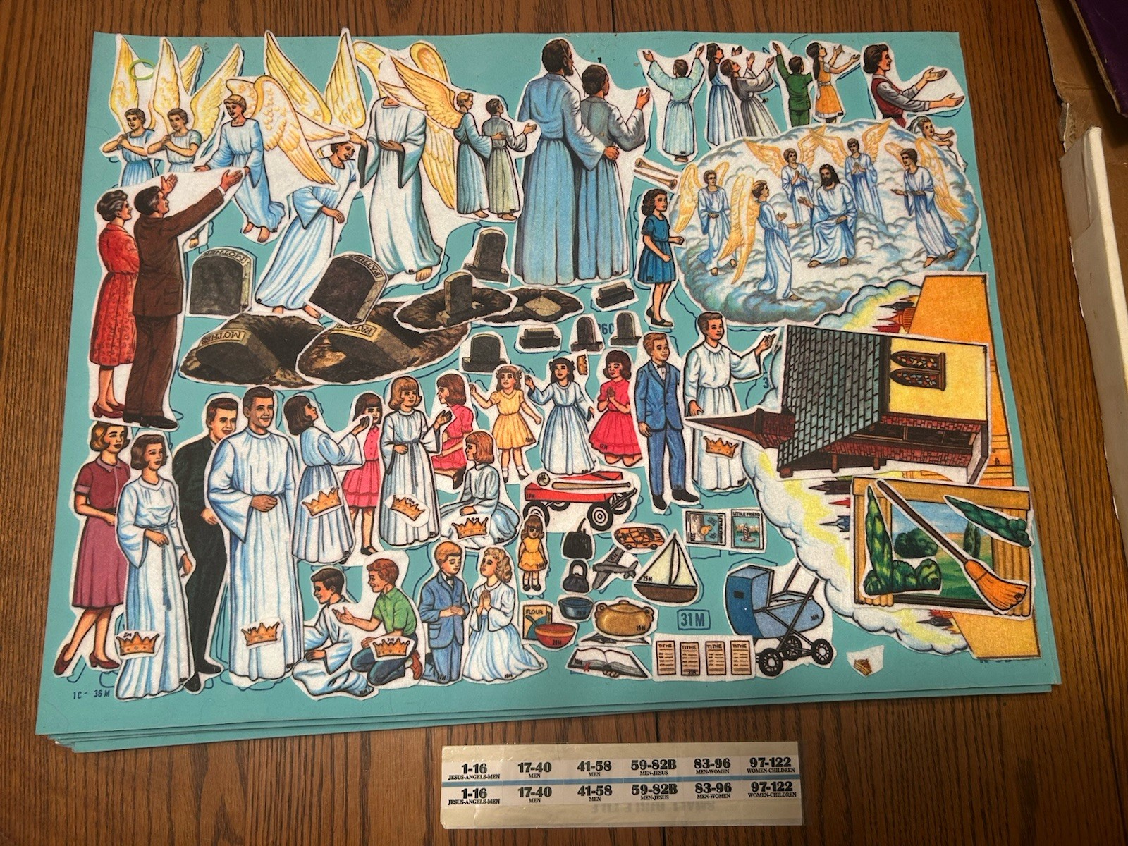 Betty Lukens Through the Bible in Felt and Background Board 12 Sheets 650+ Pcs