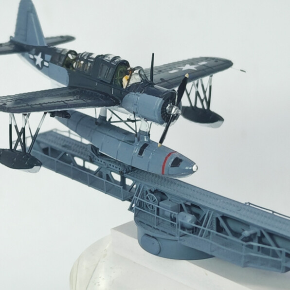 YZM 1/200 OS2U-3 Kingfisher & Catapult 3D printed kits