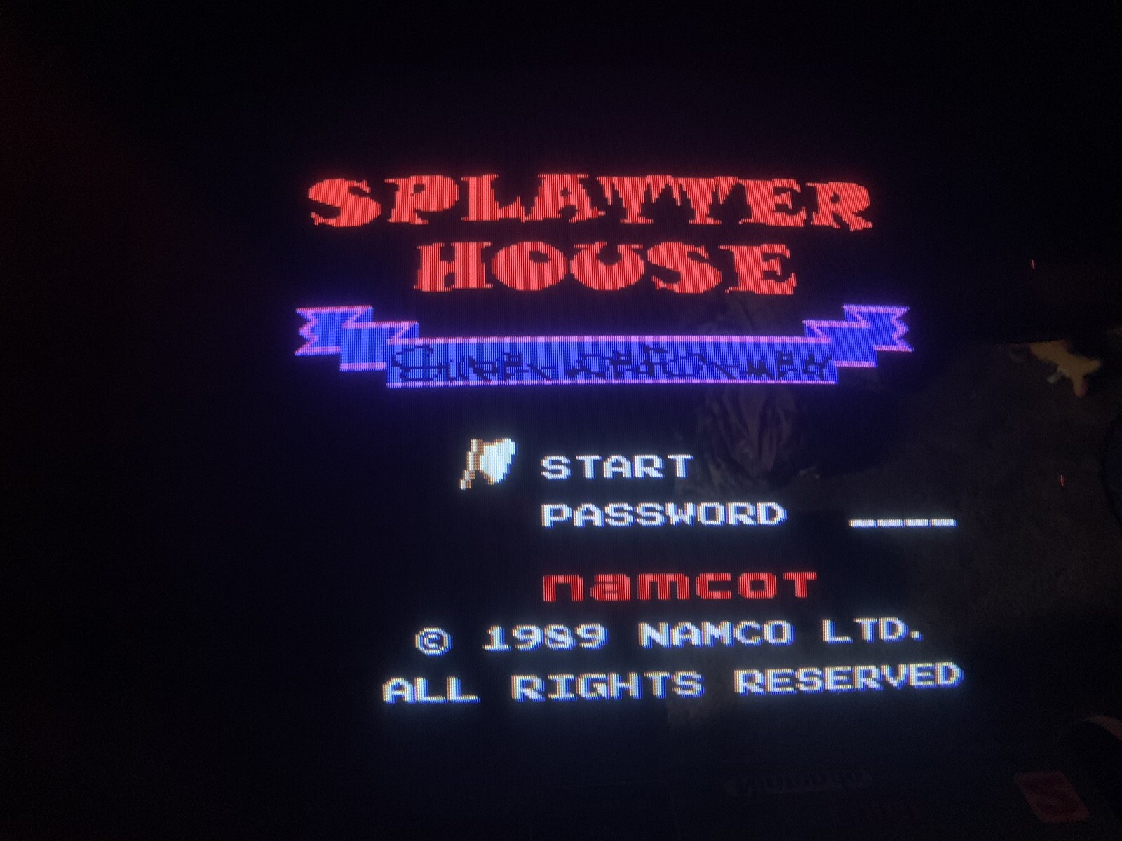 Nintendo Playchoice 10 Splatterhouse Cart Pc-10