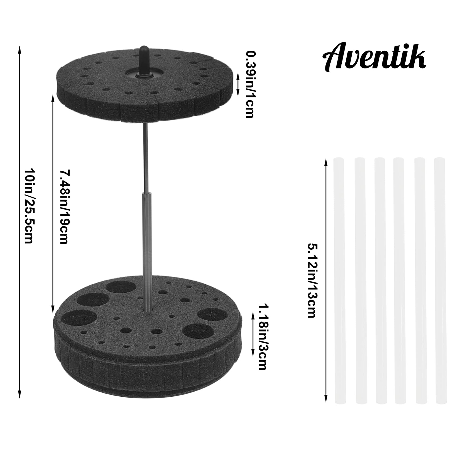 Aventik 360° Rotary Fly Tying Tool Caddy Removable for Holding Fly Tying Tools