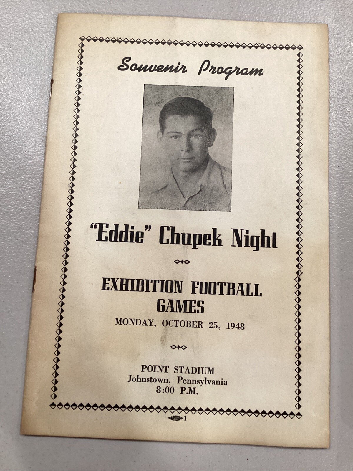 1948 Somerset v Meyersdale High School Footbsll Program Eddie Chupek Night