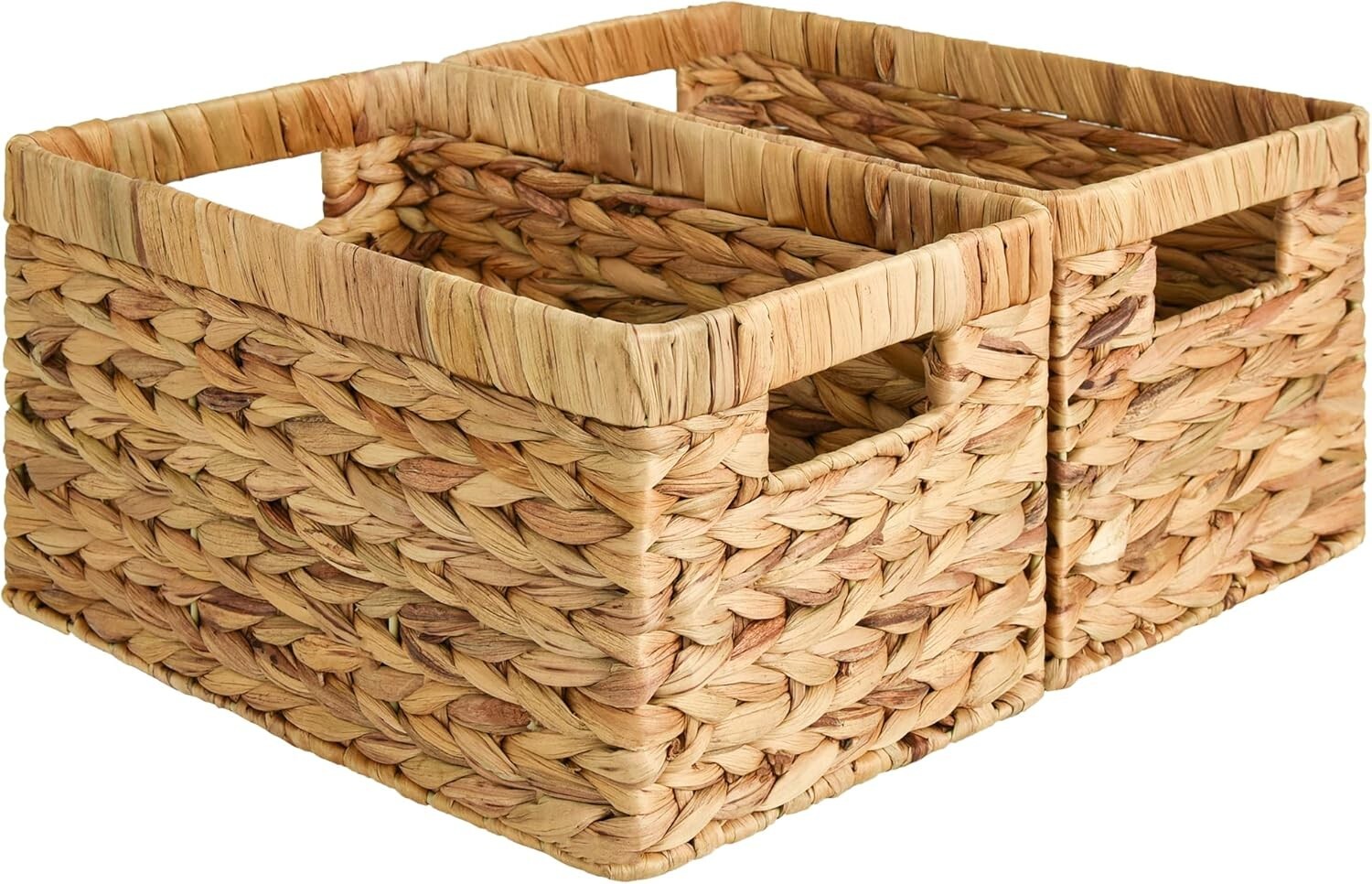 Storage Basket Rectangle Seagrass Basket Water Hyacinth Basket pack of 2