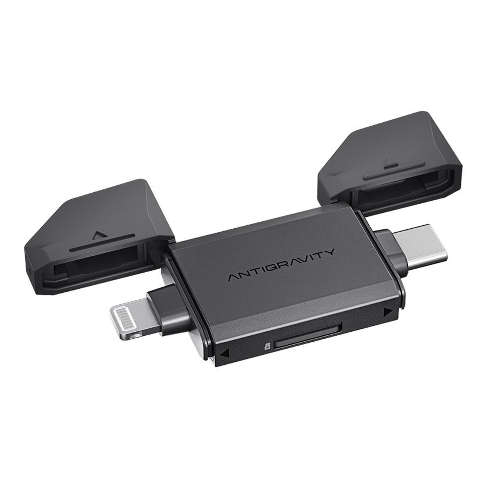 ANTIGRAVITY Quick Reader With Dual USB-C And 8pin Connectors Lightning adapter