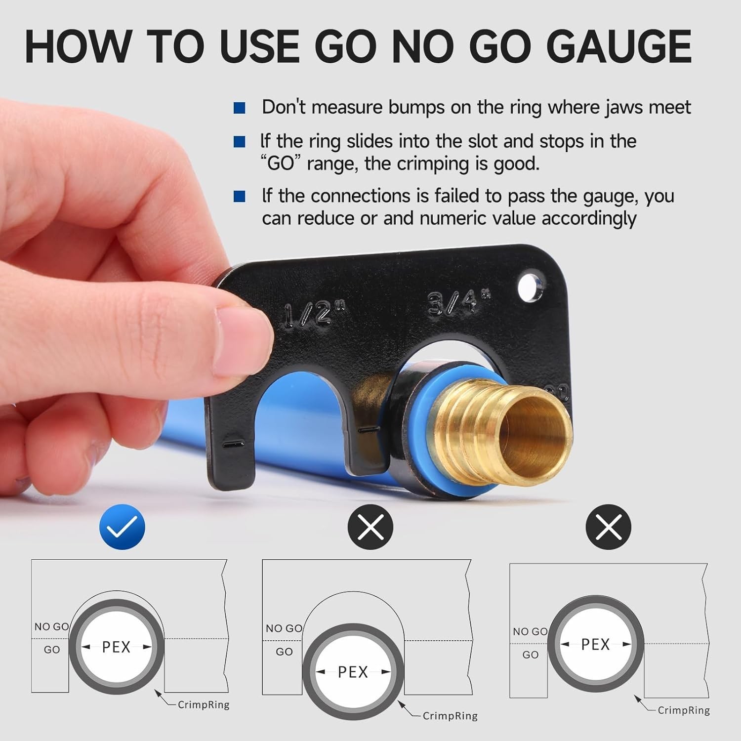 Crimping Tool Kit PEX Copper Ring Cutter Removal for Pipe Maintenance Install