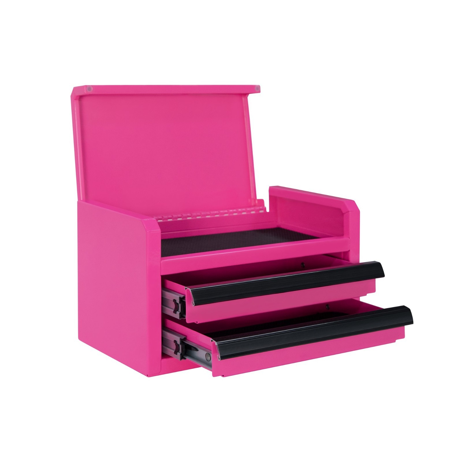 Hyper Tough Mini 10-inch 2-Drawer Steel Toolbox – Pink