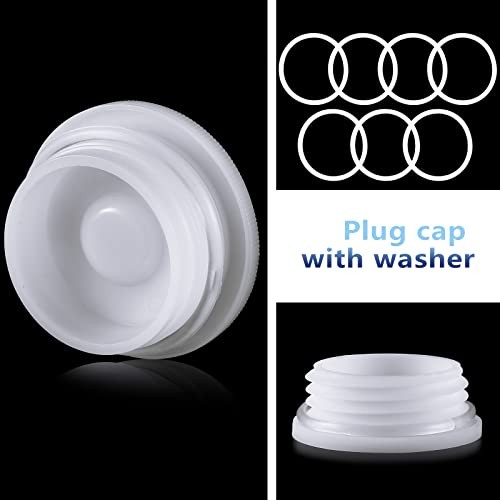 Poly Drum Bung Caps 2 in Fine Coarse Thread White 16 Pack