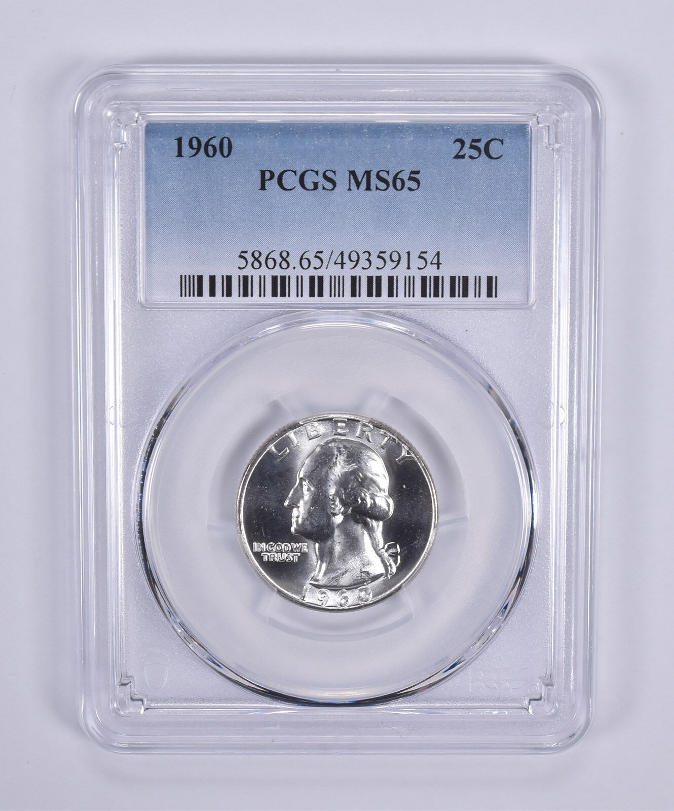 1960 Washington Quarter MS65 PCGS Blue Label