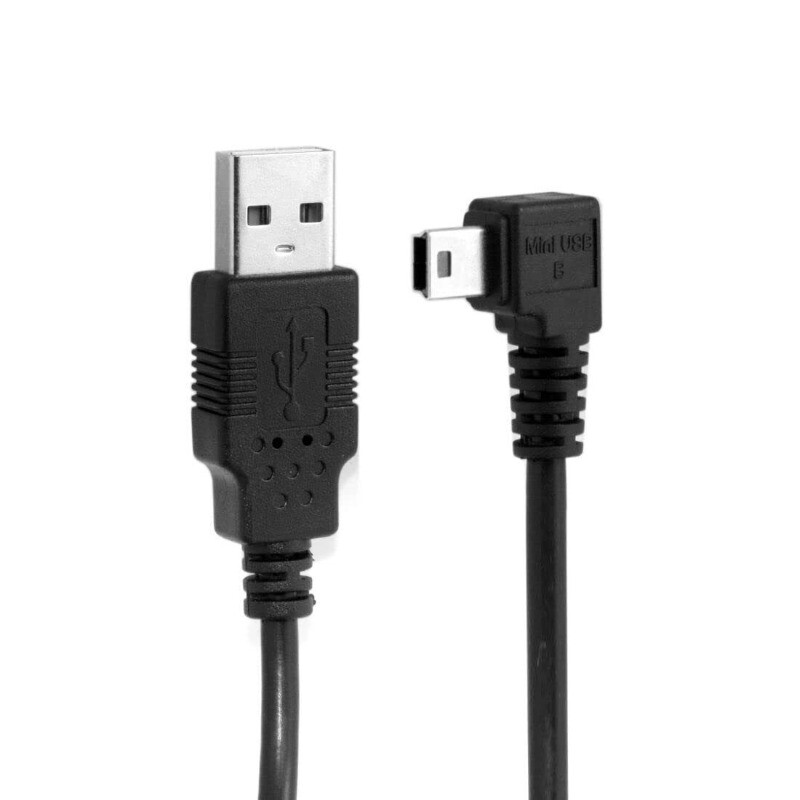 Mini USB Cable,USB 2.0 Type A Male To Mini USB 5Pin Left Angled 90 Degree Mal