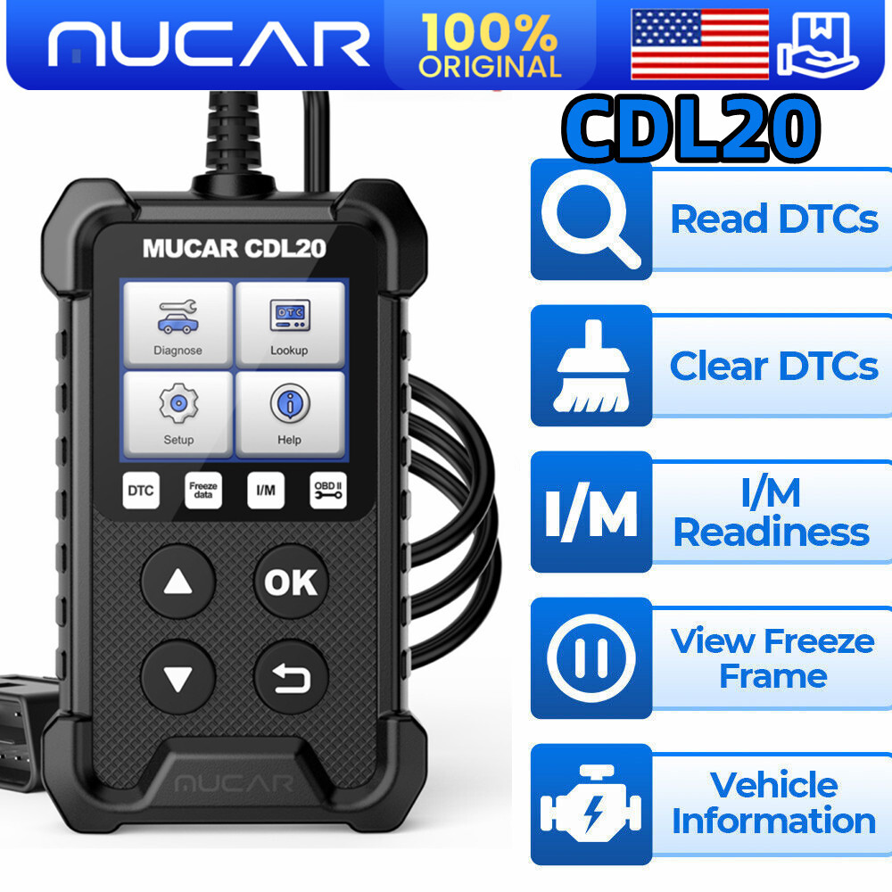 USED MUCAR CDL20 OBD2 Scanner Fault Code Reader Car Diagnostic Tool Check Engine