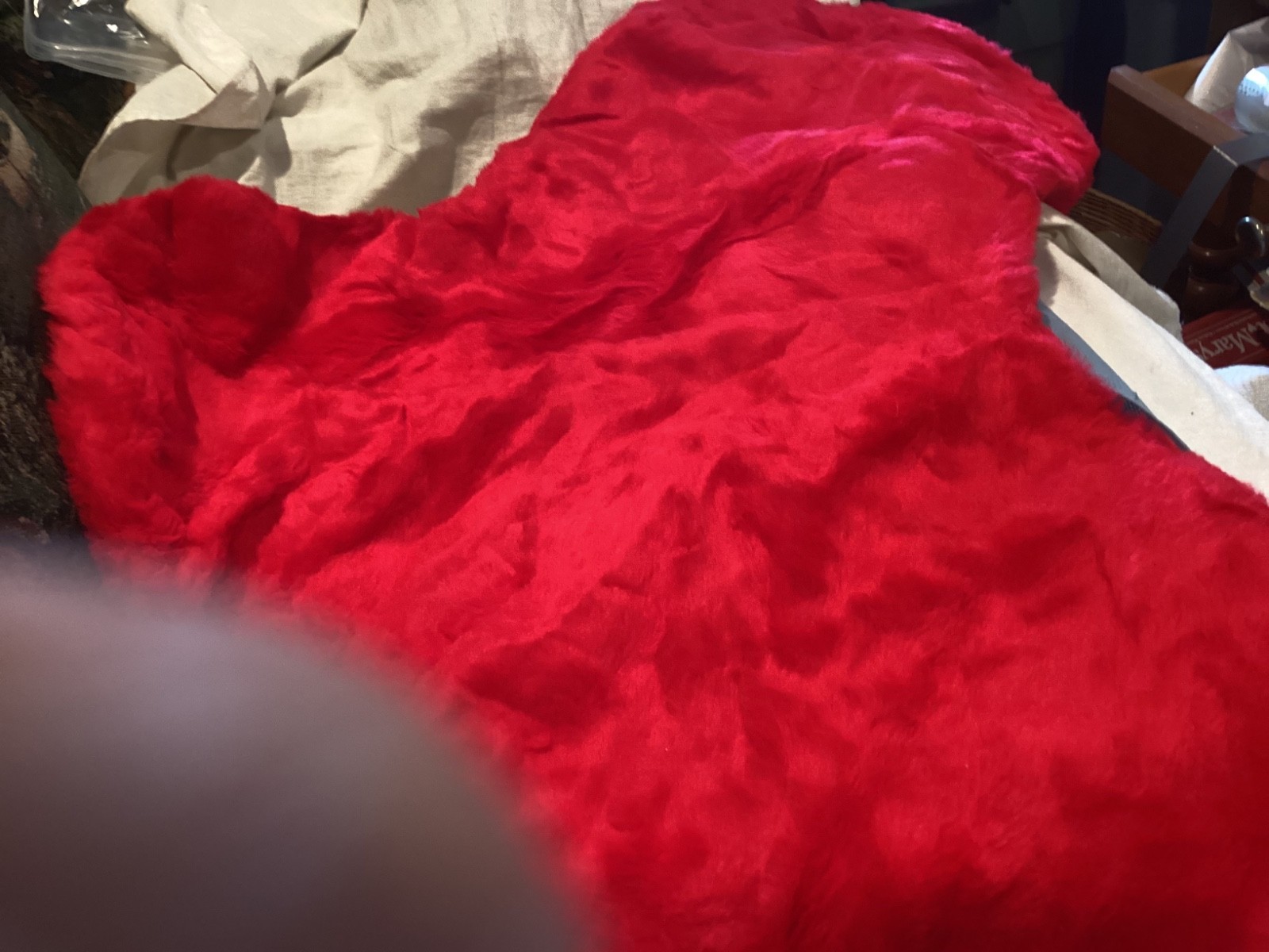 Unused English Red Fleece Contured Horse Blanket