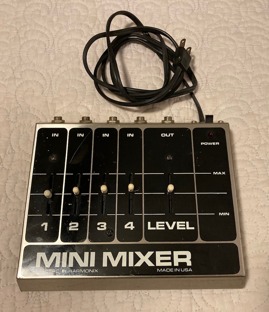 Electro Harmonix Mini Mixer 4 Channel Vintage Made In USA For Parts Or Repair