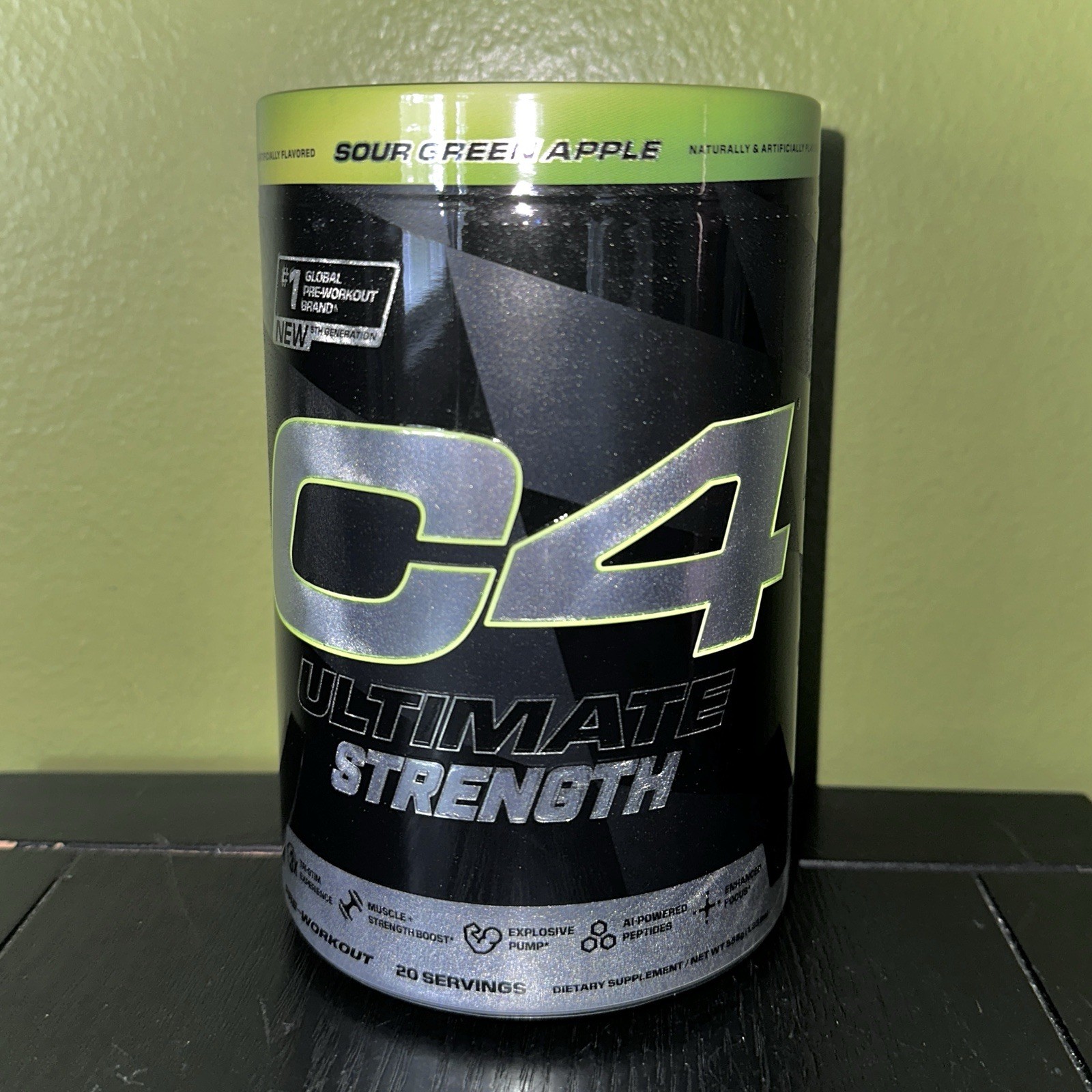C4 Ultimate Strength, Pre-Workout, Sour Green Apple, 1.22 lbs (554 g)