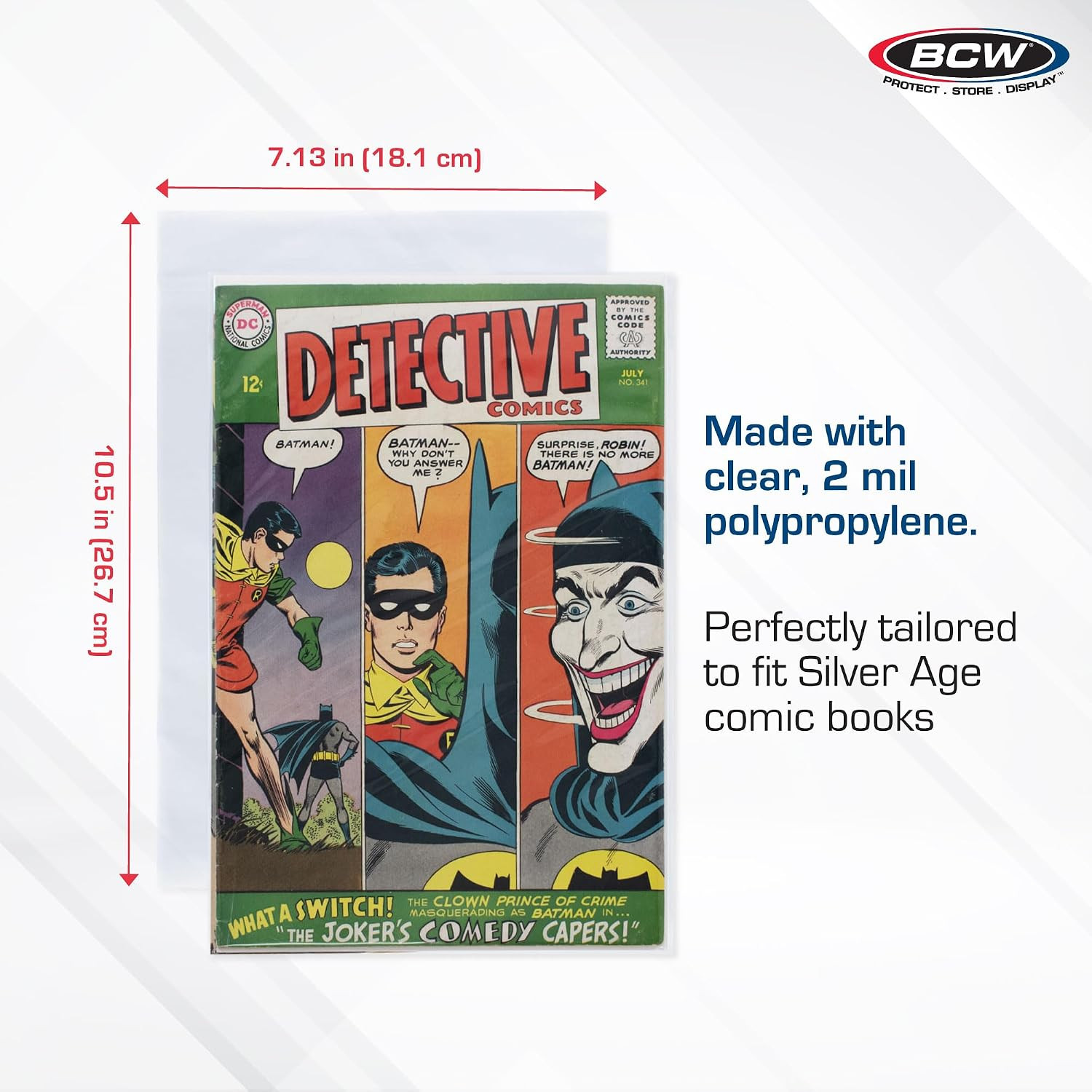 Resealable Silver Age Comic Bags - 100 Ct, Protection for Silver Age Comic