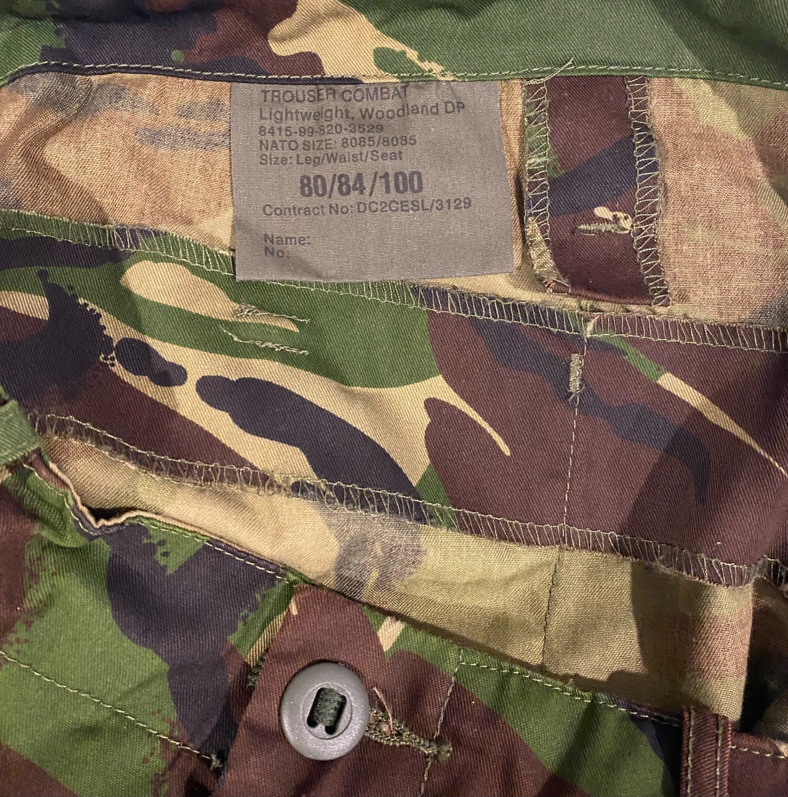 British Royal Marine Camouflage DPM Uniform size medium regular, never worn