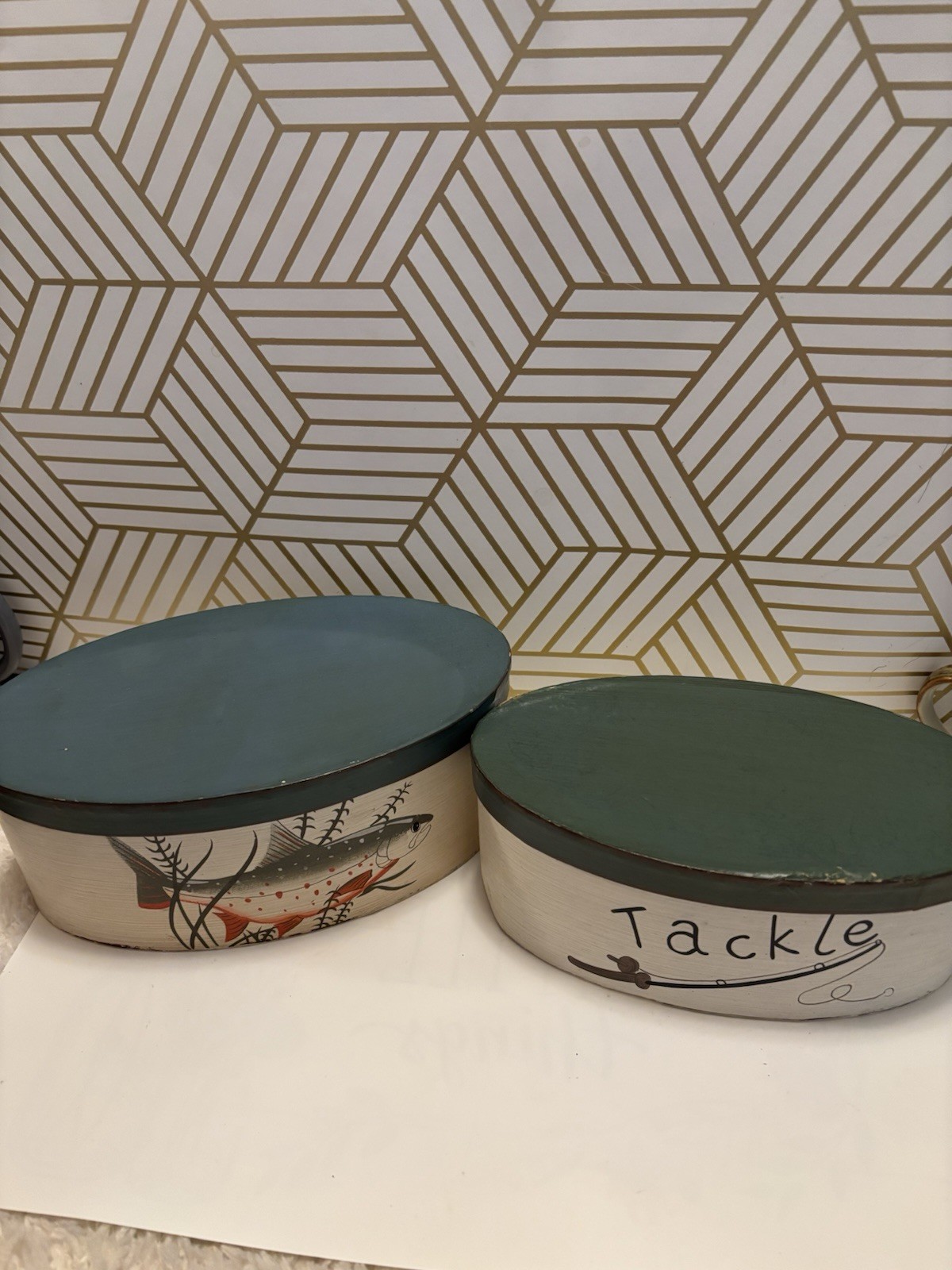 Set Of Two Nesting Boxes Fish & Table