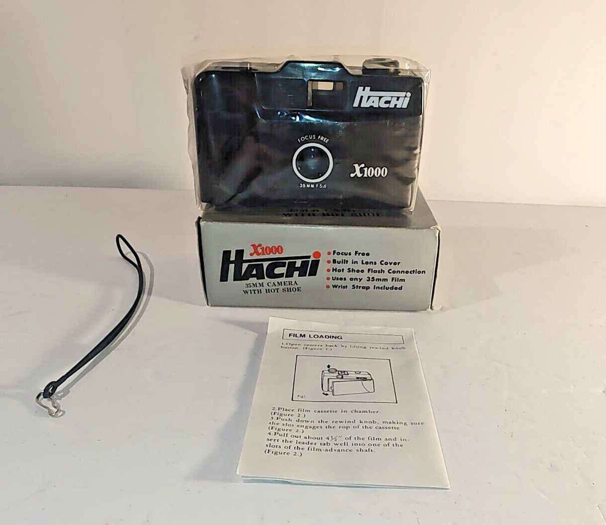 vintage Hachi X1000 35 MM Camera w/ Hot Shoe Complete Original Box new sealed