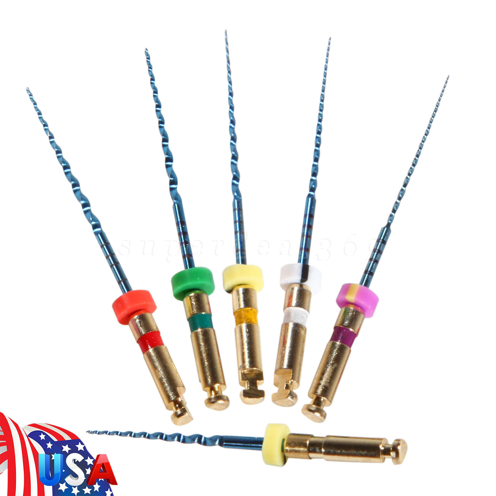 6Pcs Dental Rotary Universal Engine Root Canal Niti Files 25MM for Endo Motor SA