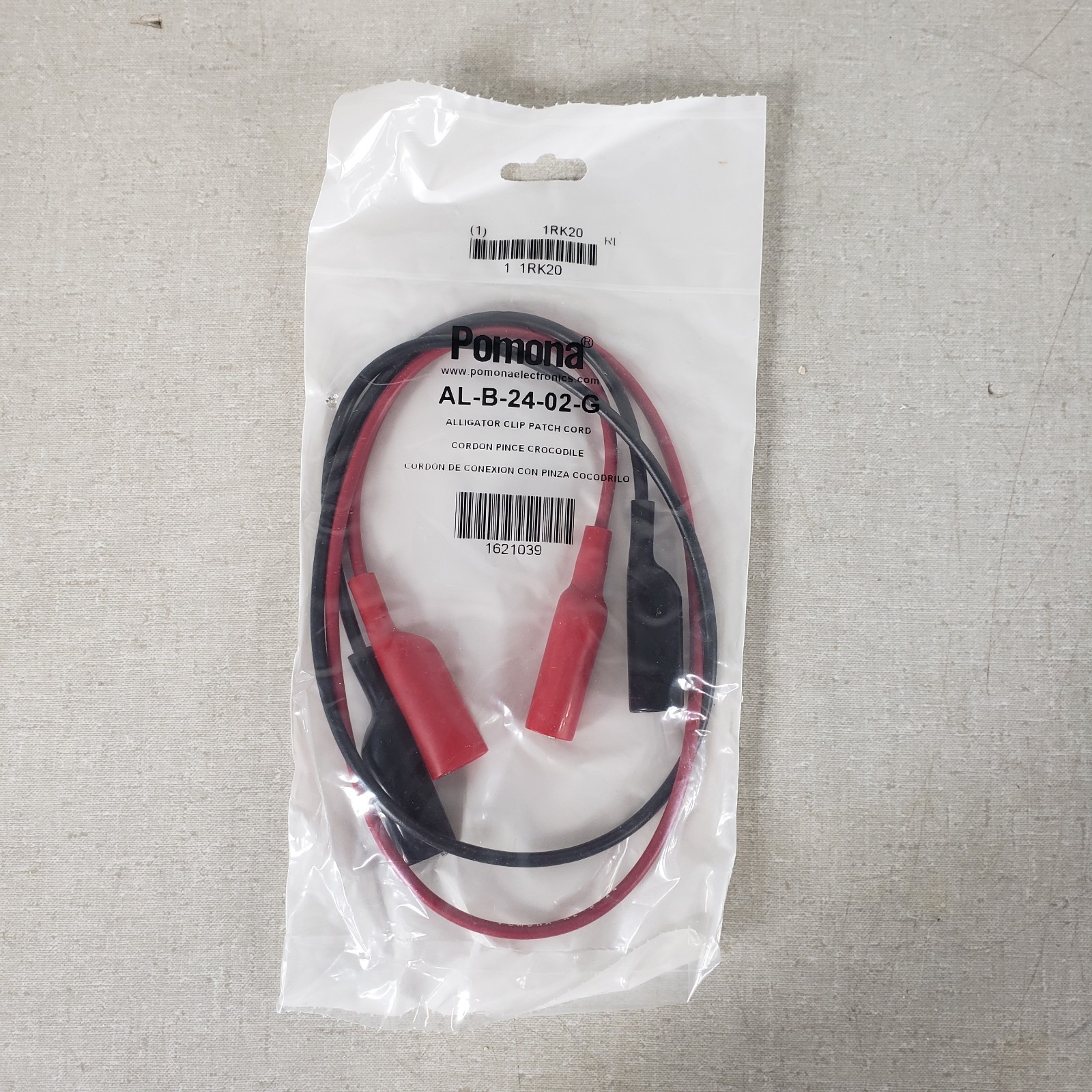2-PACK Pomona AL-B-24-02 Alligator Clip Patch Cord Test Lead 1RK20 Up To 5A 150V