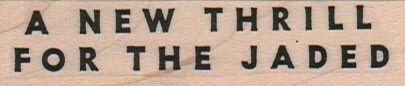 A New Thrill 3/4 x 2 3/4" Rubber Stamp, Mixed Media, Word/Phrase Stamp