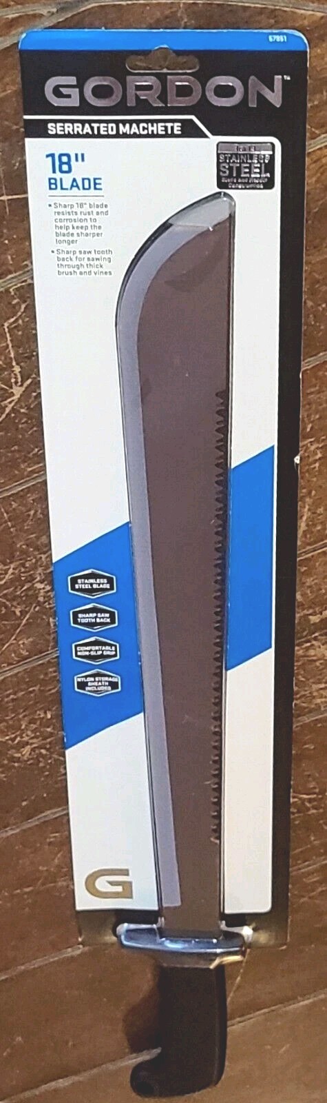 Gordon 18" Serrated Machete w/Sheath #57951