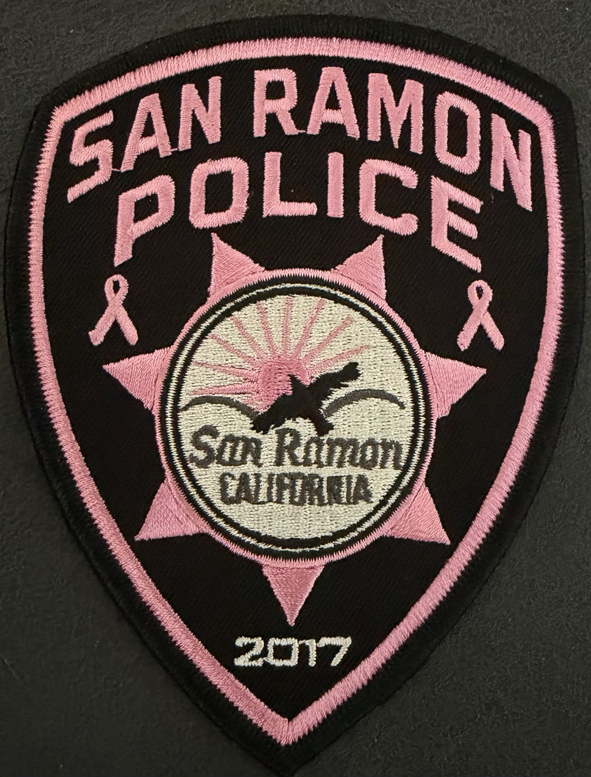 California Pink Patch. San Ramon Police Dept.