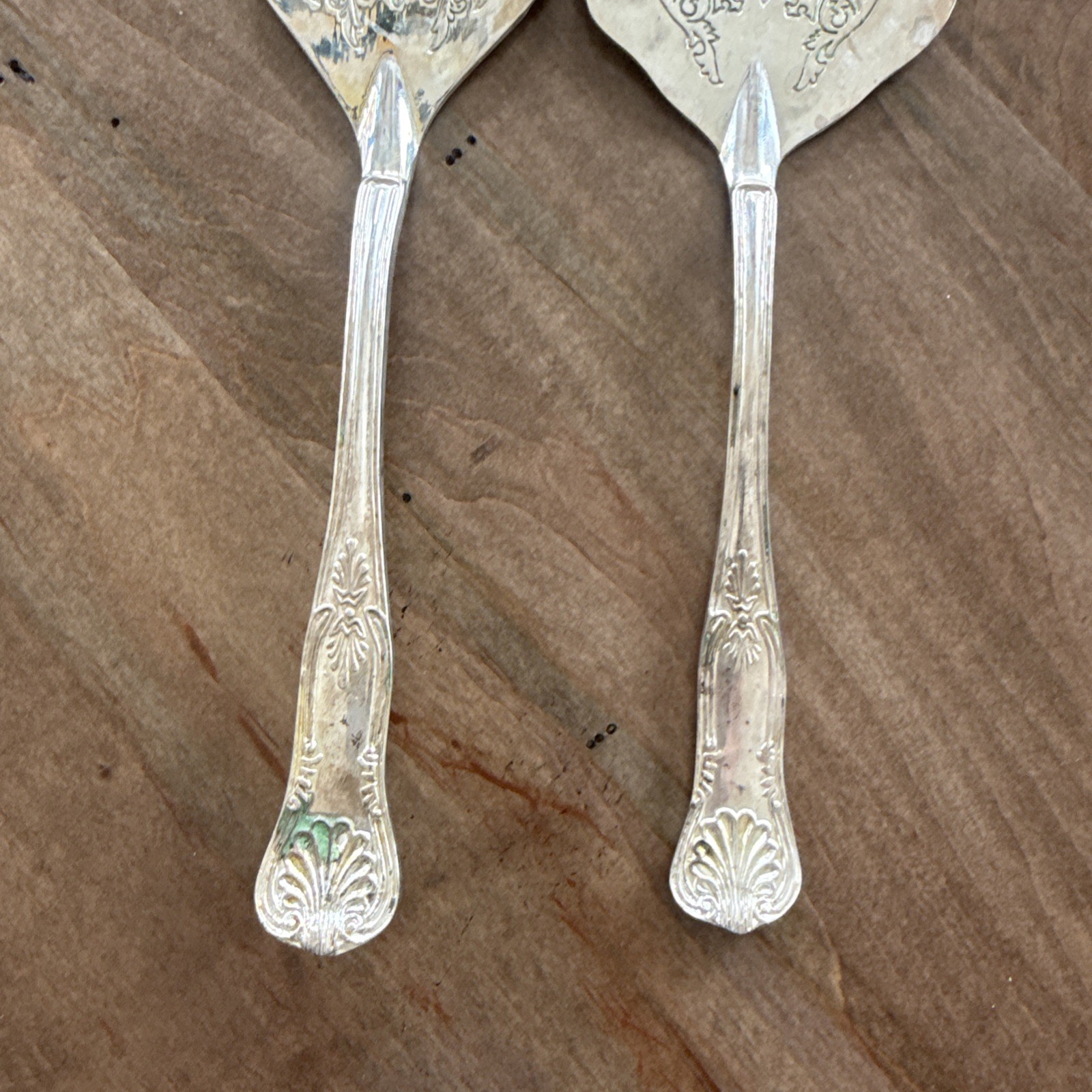 Large Silver Plate Serving Spatulas