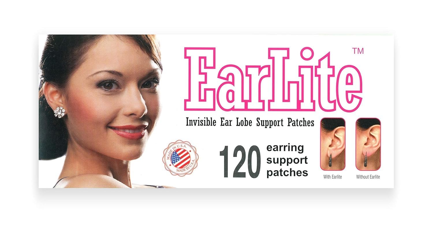 Invisible Earlobe Support Patches Waterproof Tear Repair 120 Pcs USA