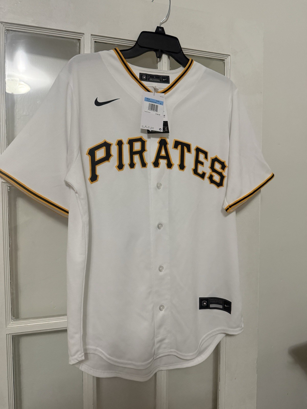 Nike Men's Pittsburgh Pirates White Konnor Griffin #6 Home Replica Jersey