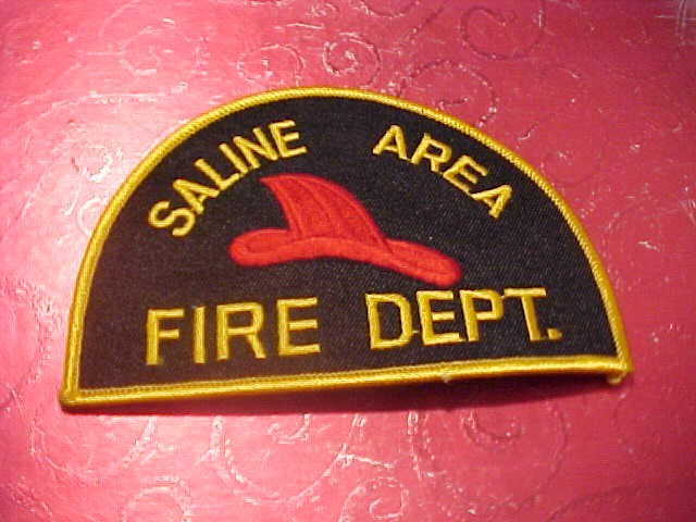 SALINE AREA MICHIGAN FIRE DEPARTMENT PATCH SHOULDER SIZE UNUSED