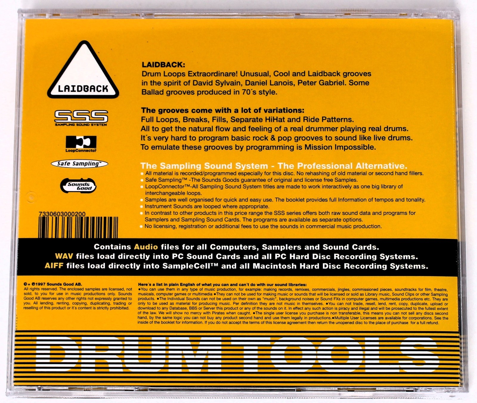 Sounds Good Laidback Sampling Sound System Sample Library/Sampling CD 1997 SSS02