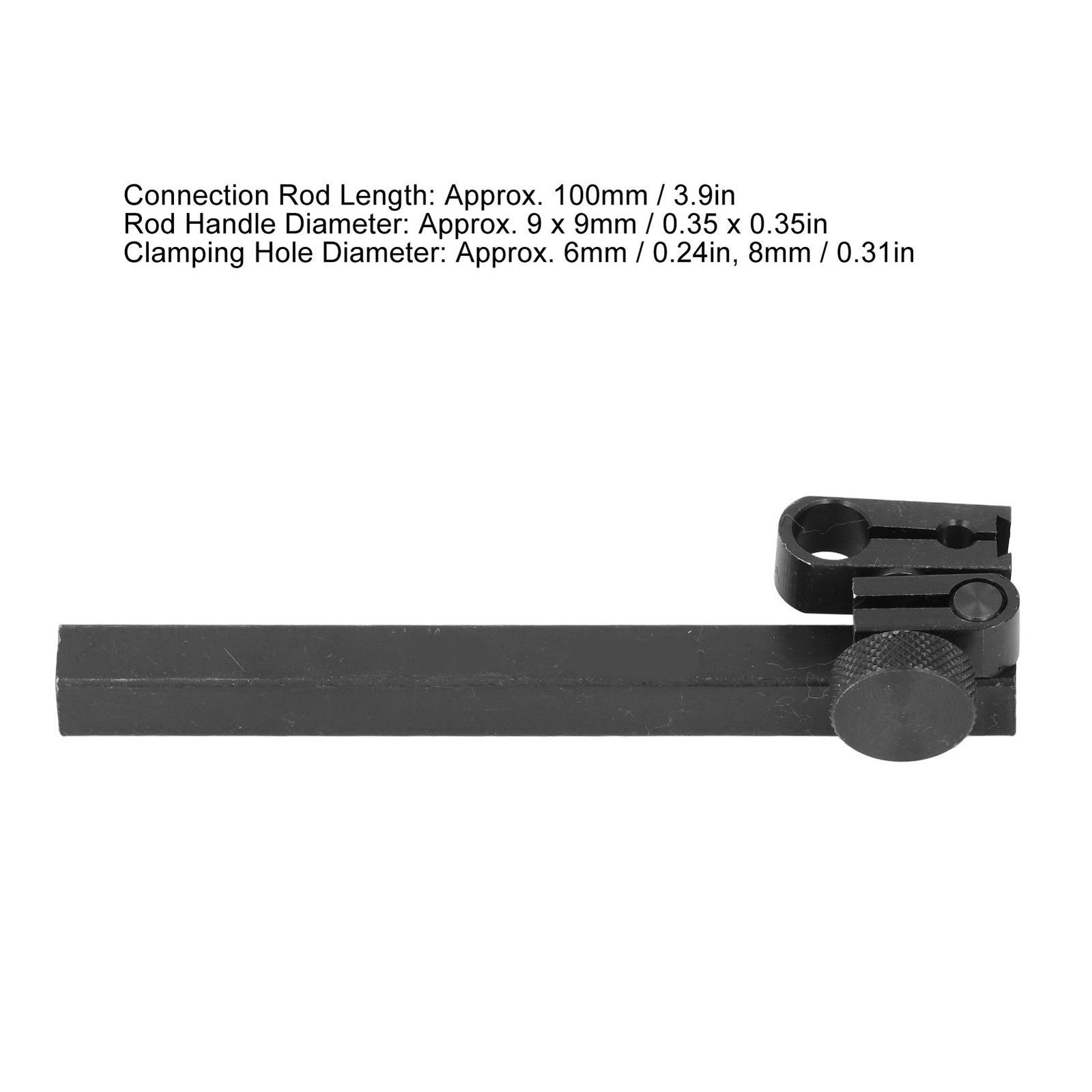 Rectangular Dial Indicator Clamp Aluminum Alloy Test Gauge Holder Bar
