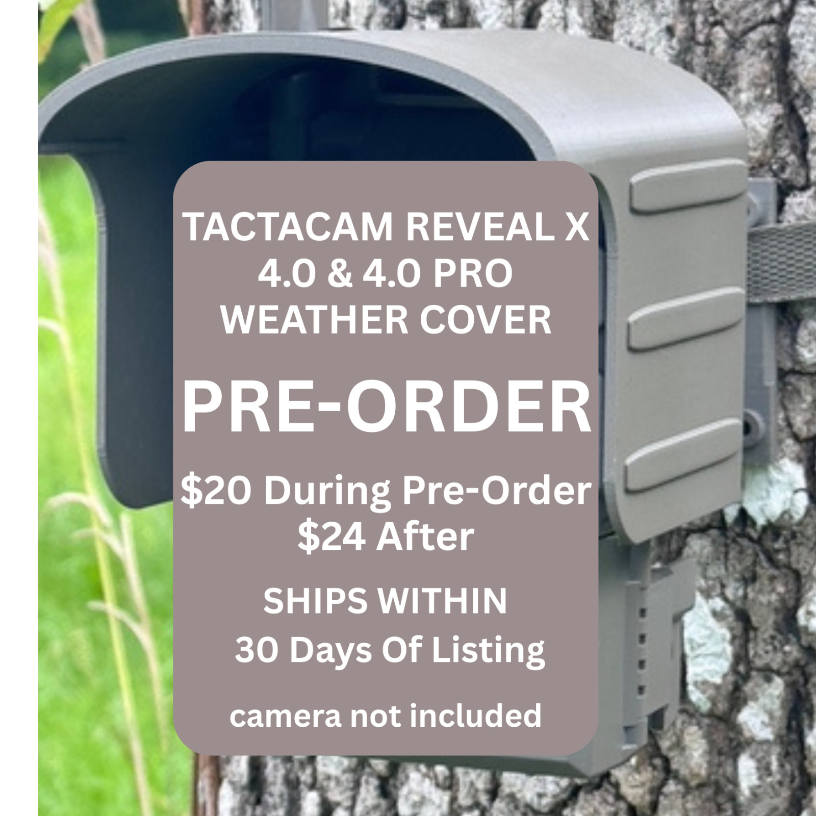 PRE-ORDER - TACTACAM REVEAL X  4.0 & 4.0 PRO CELLULAR CAMERA TRAIL WEATHER COVER