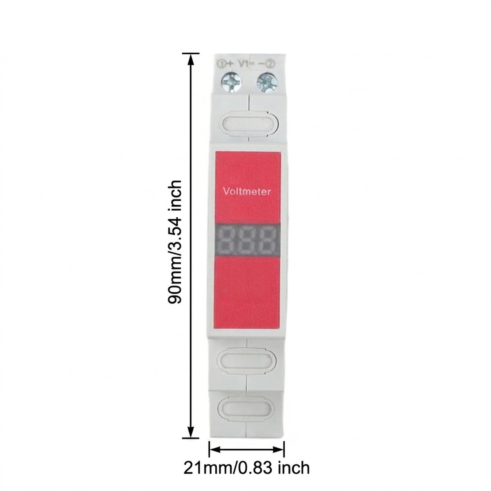 LED Display Voltage Meter for Din Rail Installation Supporting 11 310V DC Range