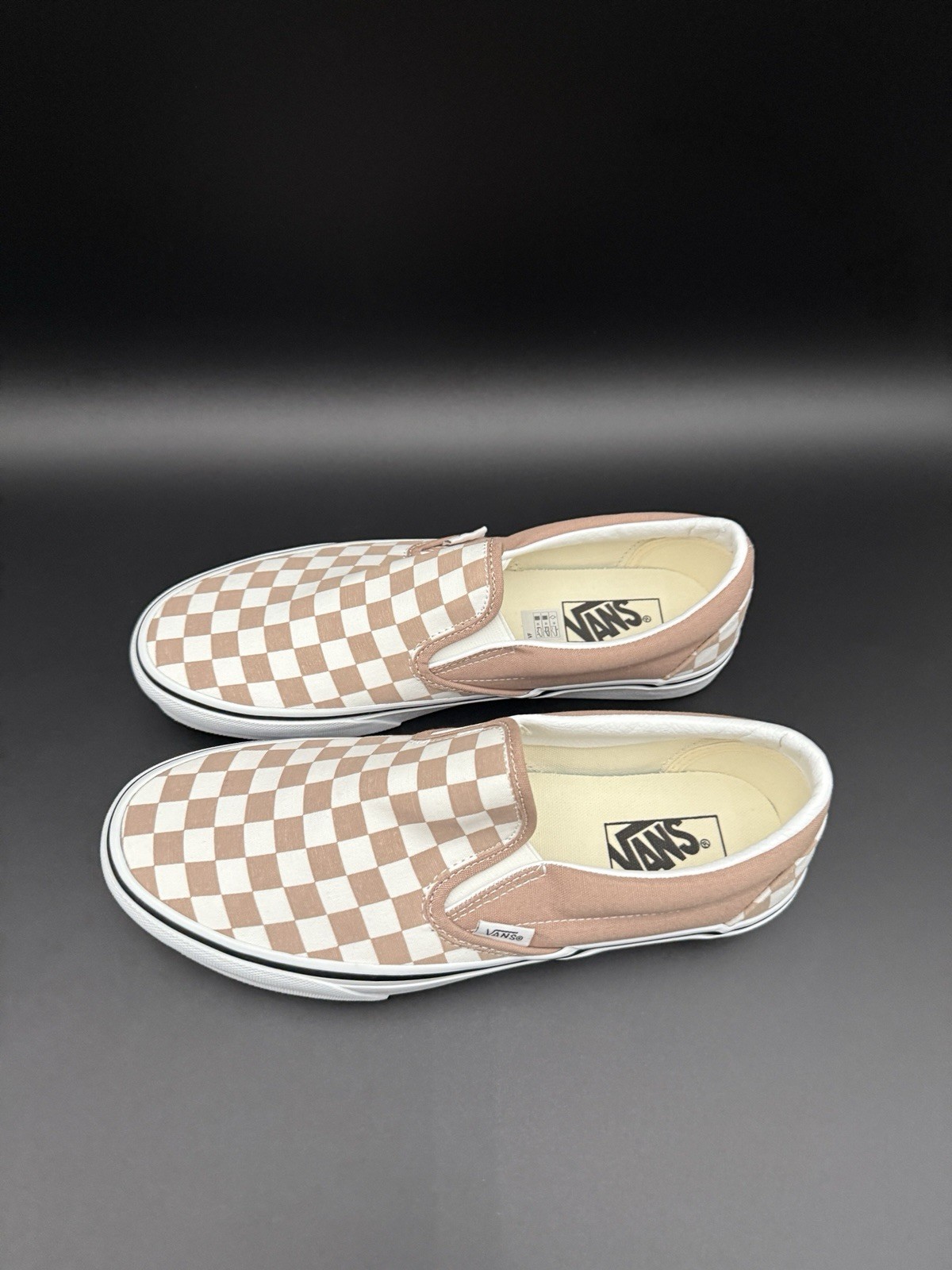 Unisex VANS Classic Checkerboard Slip-On Warm Taupe Brown VN000D6YE2V