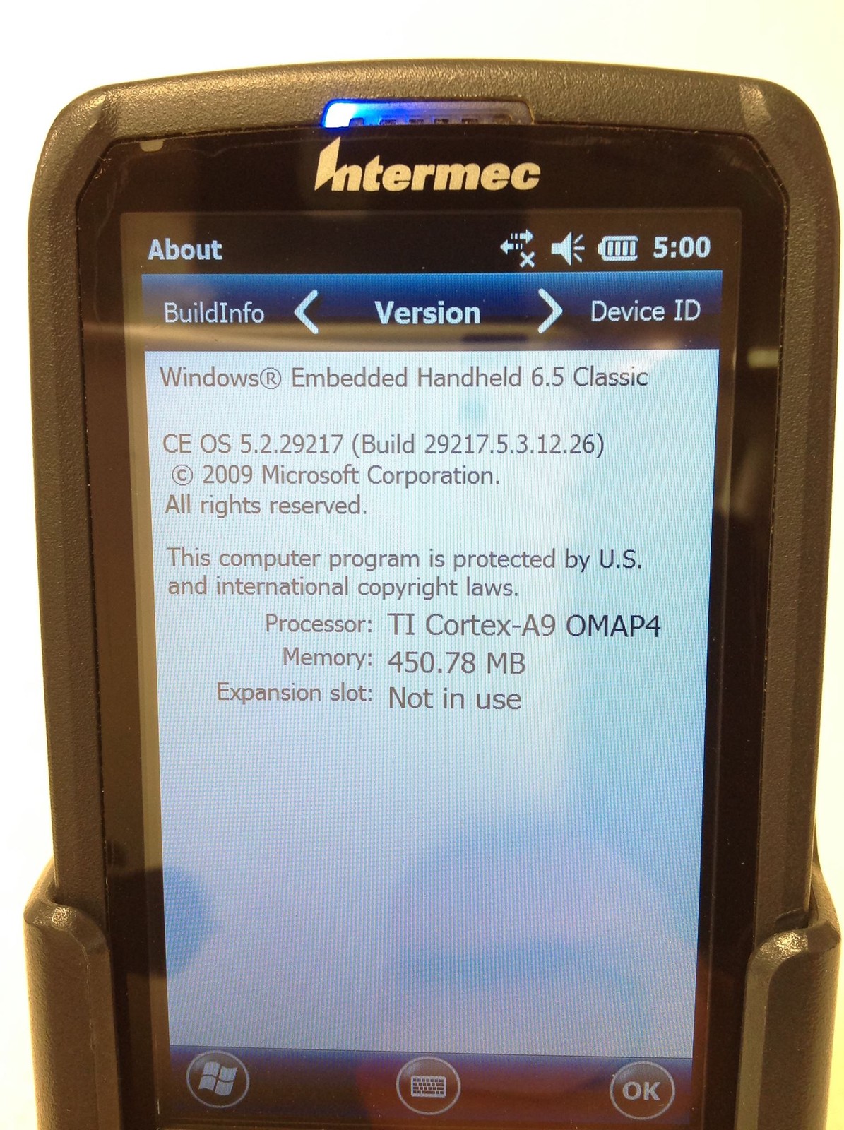 Intermec 1015CP01 Mobile Computer TI A9 OMAP4 w/ Handle & Stylus Tested Working