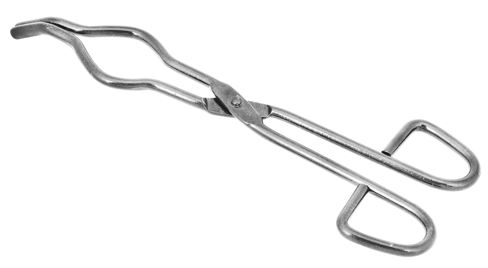 Crucible Tongs, with Bow - 4" Capacity - Stainless Steel - Flat Ends - 8.25" ...