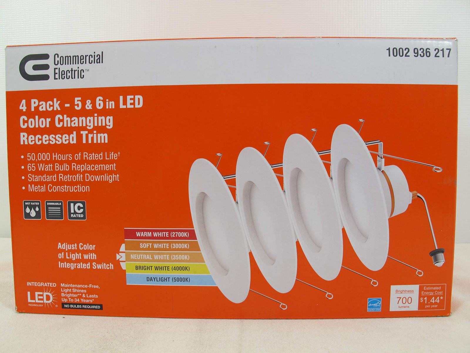Commercial Electric 5/6 in White 4 Count (Pack of 1), and Other Shades
