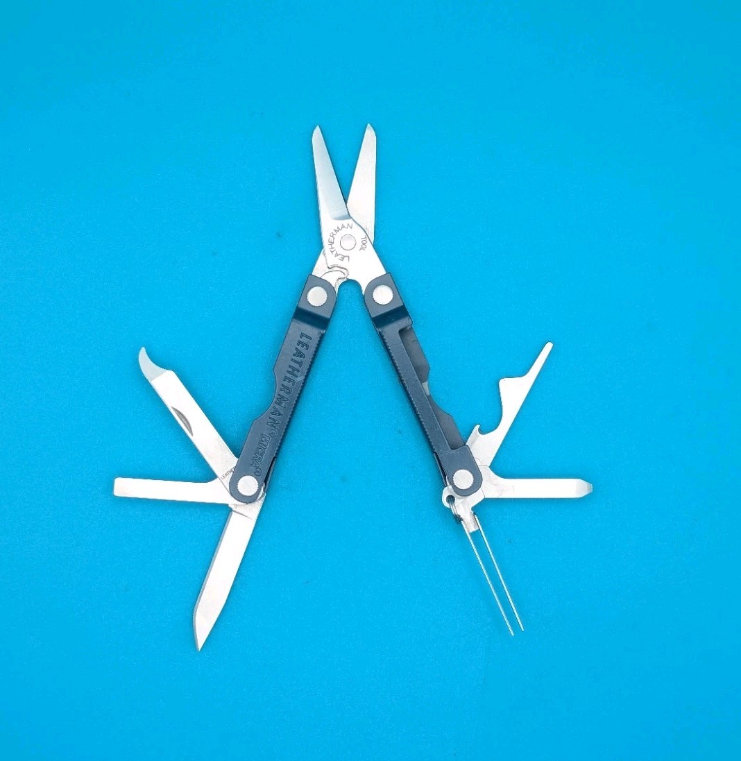 Leatherman Micra Multi-Tool, Knife, Scissors, Key Ring, Blue!